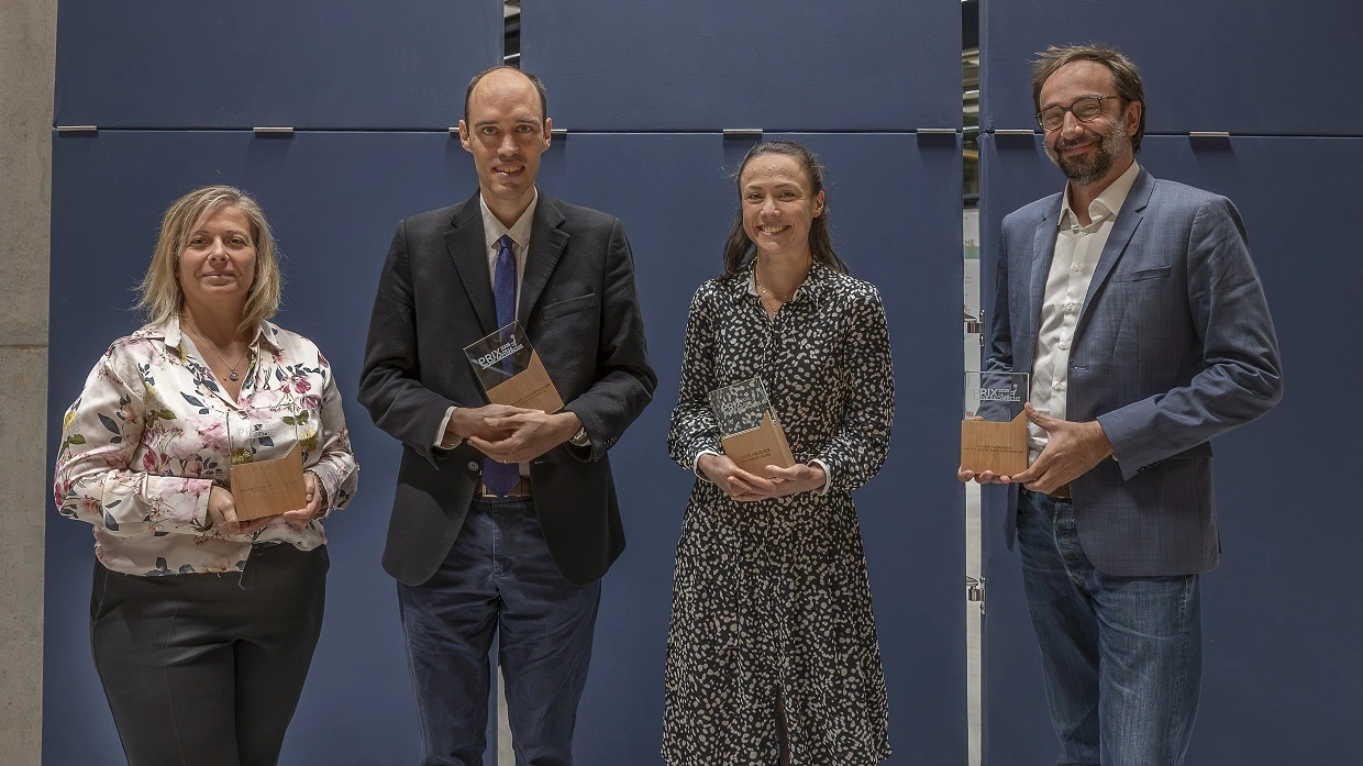 Barbara Testoni (représentante d'Armando Andres Roca Suarez), Jean-Benoît Krumenacker, Lucie Merlier et Rémy Crassard (représentant de Claire Padovani).