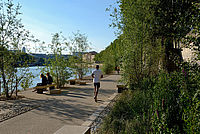 Les rives de Saône, la promenade du bas-port Gillet