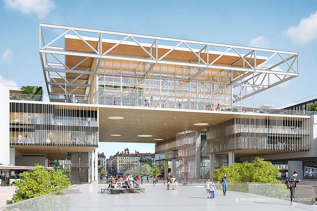 Une image de projection du nouveau centre de Lyon Perrache