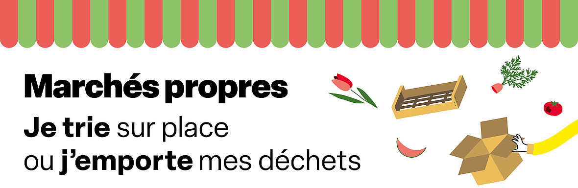 Marché propres : je tri sur place ou j'emporte mes déchets