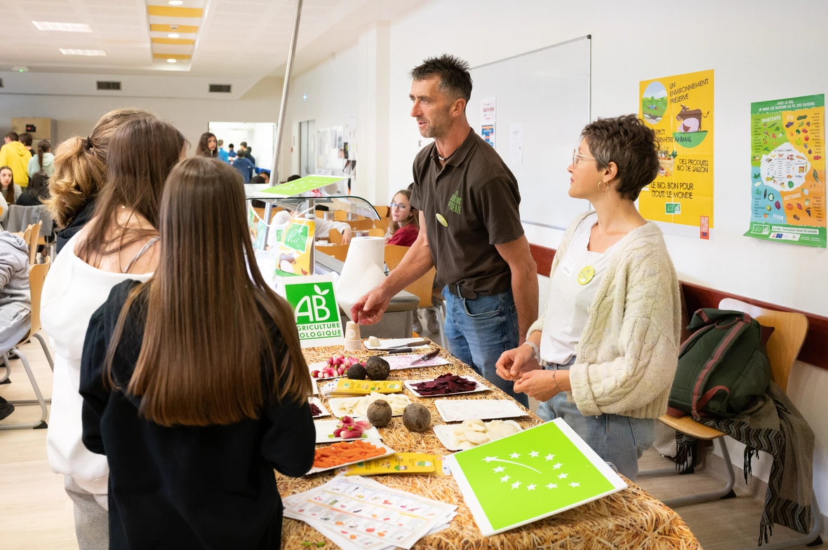 Dégustation légumes bio Collège JP Rameau
