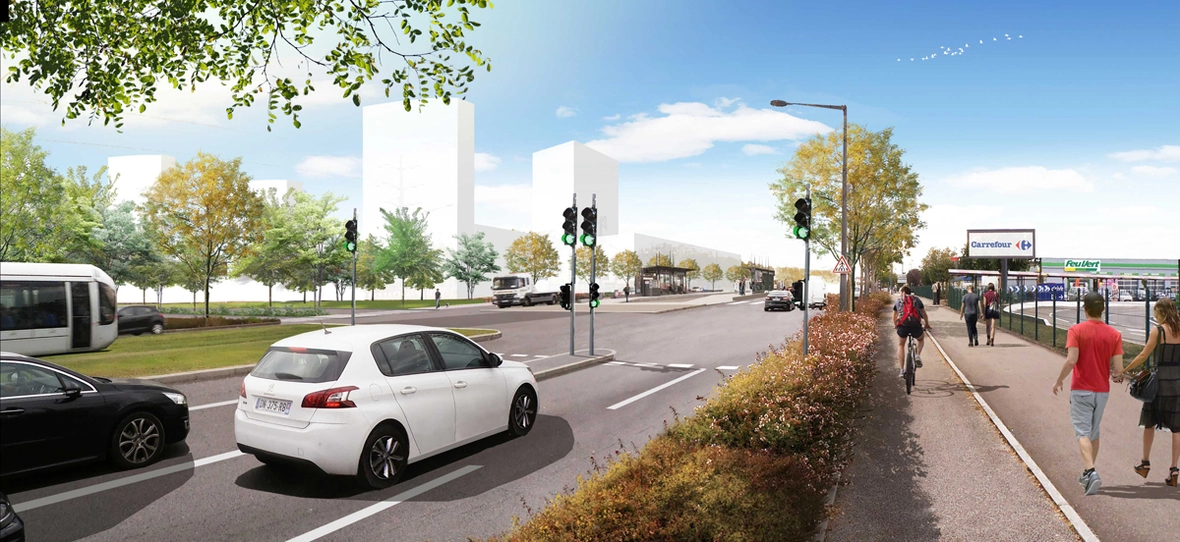 Une image de perspective de l'avenue Joliot Curie