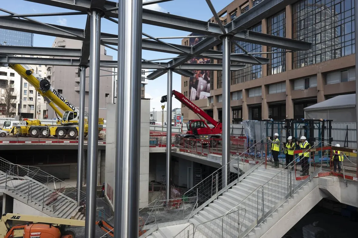 Chantier Place Béraudier, gare de la Part-Dieu