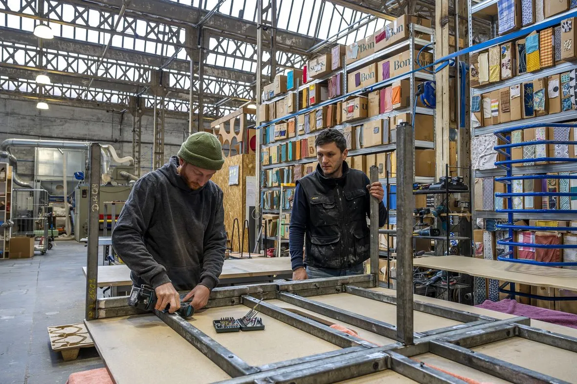 L'équipe de Tizu aux ateliers Briand