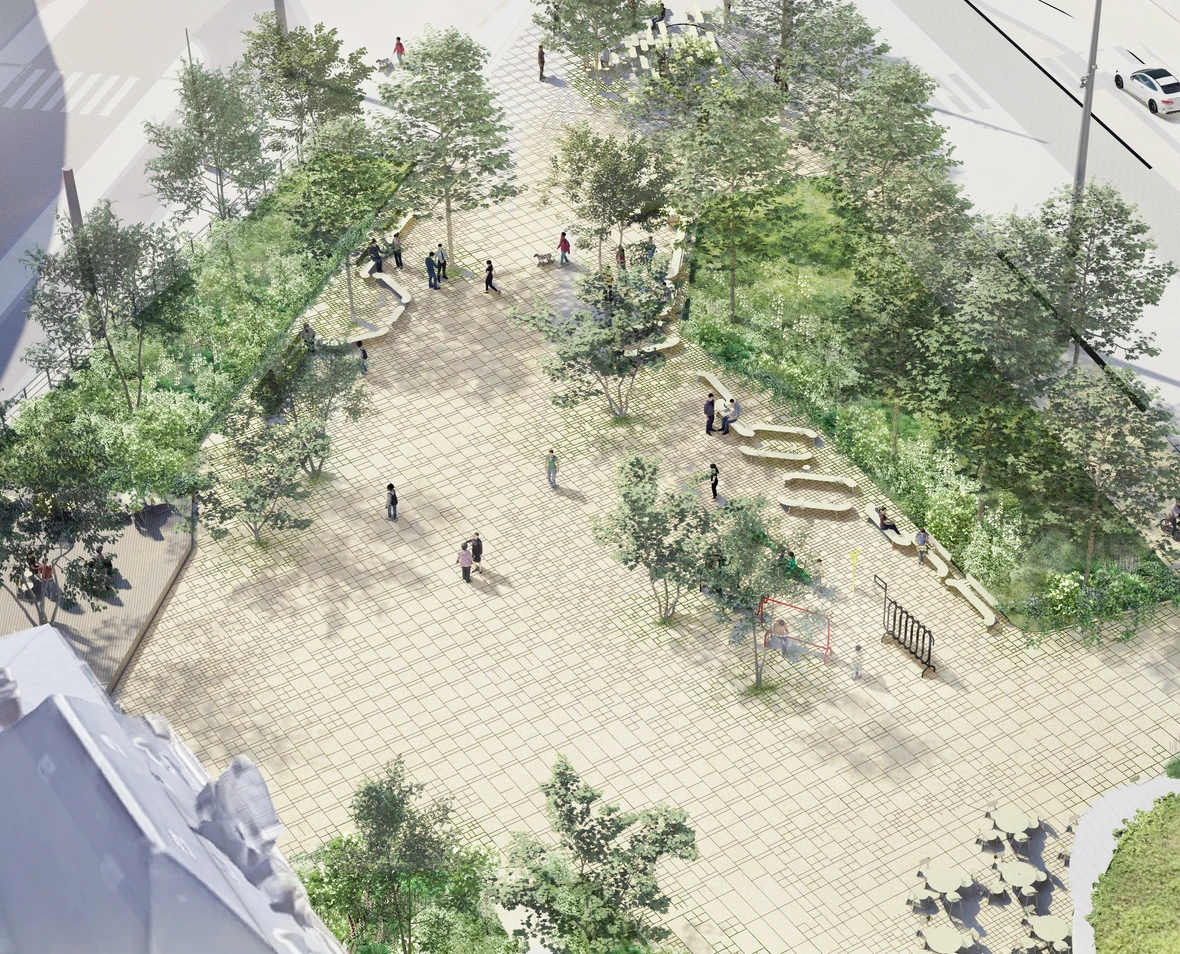 Image d'une perspective haute de Grandclément