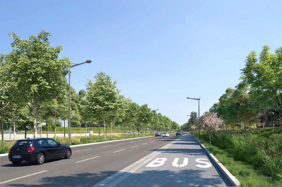 Un des enjeux importants de la requalification des autoroutes est de permettre le développement de nouvelles lignes de transport en commun.