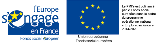 Logos L'Europe s'engage en France - Fonds Social Européen et Drapeau de l'Union européenne