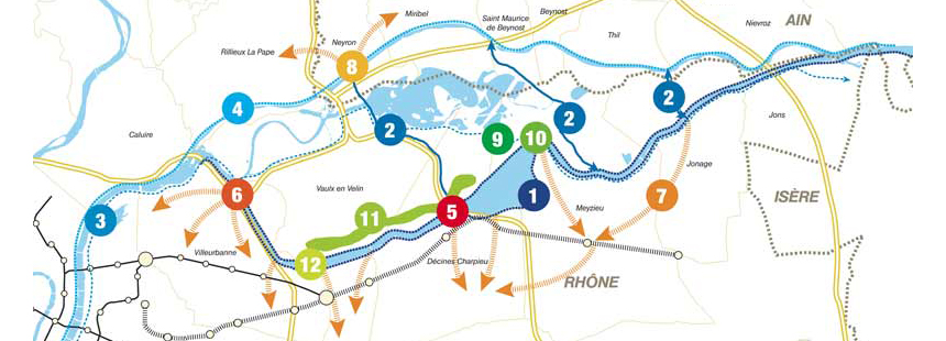 Carte des projets de l'Anneau Bleu Carte des projets de l'Anneau Bleu