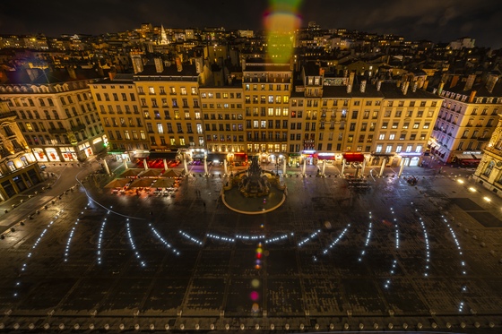 Lyon 1er - Place des Terreaux de nuit