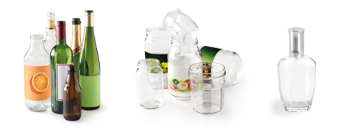 Les bouteilles, pots et bocaux se jettent dans les bennes à verre