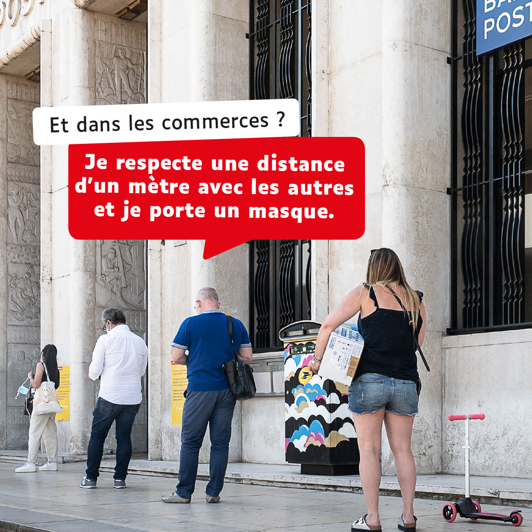 Les gestes barrières dans les commerces Les gestes barrières dans les commerces